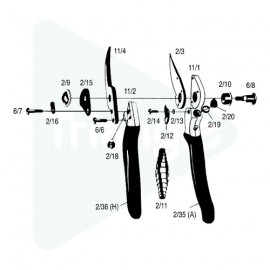 Contre-lame + vis 6/6 pour Felco 11 Contre-lame + vis 6/6 pour Felco 11