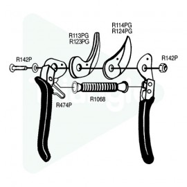 Ressort + butées + cuvette pour Pradines P3-P108-P110 Ressort + butées + cuvette pour Pradines P3-P108-P110