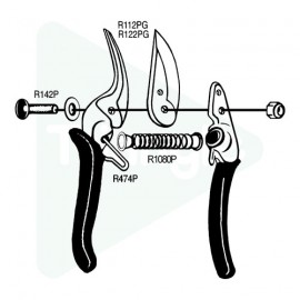 Lame + goupille pour Pradines P3/23 et P5/23 Lame + goupille pour Pradines P3/23 et P5/23