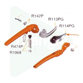 Contre-lame + goupille pour Pradines P110/20 et P108/20 Contre-lame + goupille pour Pradines P110/20 et P108/20