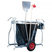 Chariot de voirie simple ou double avec bac de rangement