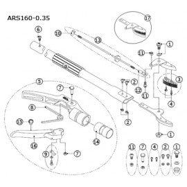 T&ecirc;te de coupe pour s&eacute;cateur cueille-fleurs ARS manche fixe