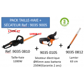 Pack taille haie + sécateur électrique BAHCO