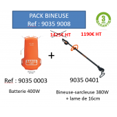 Pack bineuse Bahco + batterie 400W