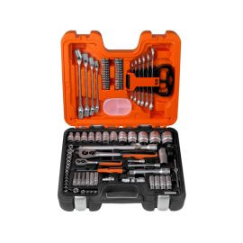 Coffret de douilles 1/4"-1/2" et clés mixtes - 92 PCS Coffret de douilles 1/4"-1/2" et clés mixtes - 92 PCS