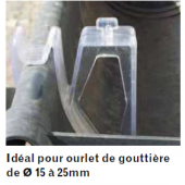 Clip gouttière pour pics anti pigeons