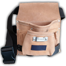 Sacoche &agrave; outils en cuir v&eacute;ritable