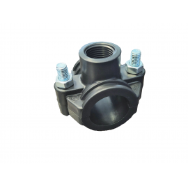 Collier de prise en charge pour tuyaux PE &ndash; 2 vis de serrage