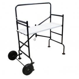 Echaffaudage &agrave; 3 niveaux avec garde corps pour haies