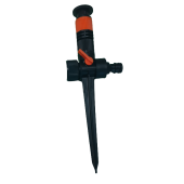 ARROSEUR PLASTIQUE SUR PIQUET 360&deg; AVEC RALLONGE