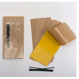 10 plaques englu&eacute;es jaunes 10x22cm