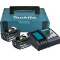 Pack 2 batteries 18V, chargeur, coffret Makita