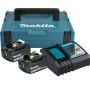 Pack 2 batteries 18V, chargeur, coffret Makita