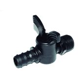 5 robinets Poritex, &Oslash;16mm x filetage m&acirc;le 1/2"