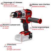 Perceuse visseuse &agrave; percussion sans fil 18V Einhell