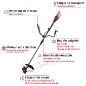 D&eacute;broussailleuse sans fil 2x18V