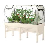 Cadre de serre pour bac de plantation en V