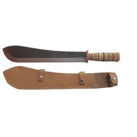 Machette en acier forg&eacute;, manche en cuire
